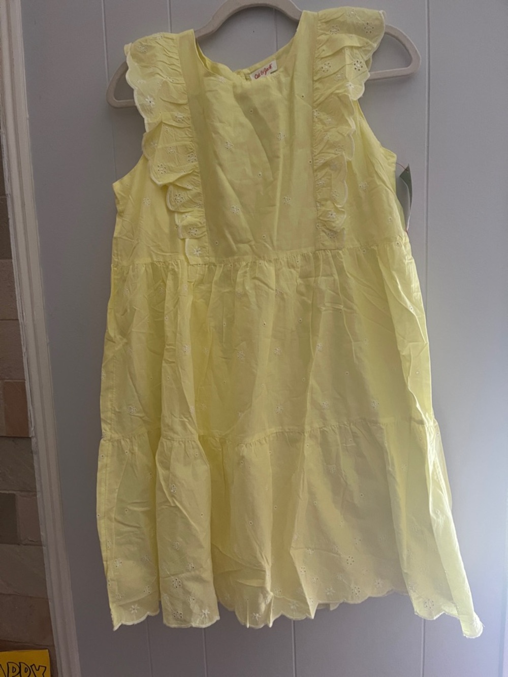 Cat & Jack Yellow Eyelet Ruffle Sundress